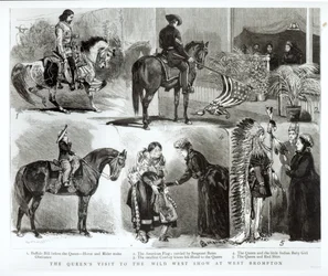 Drottningens besök på Wild West Show i West Brompton, 1887